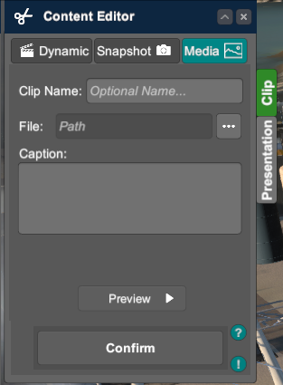 New Media clip type with supported file types