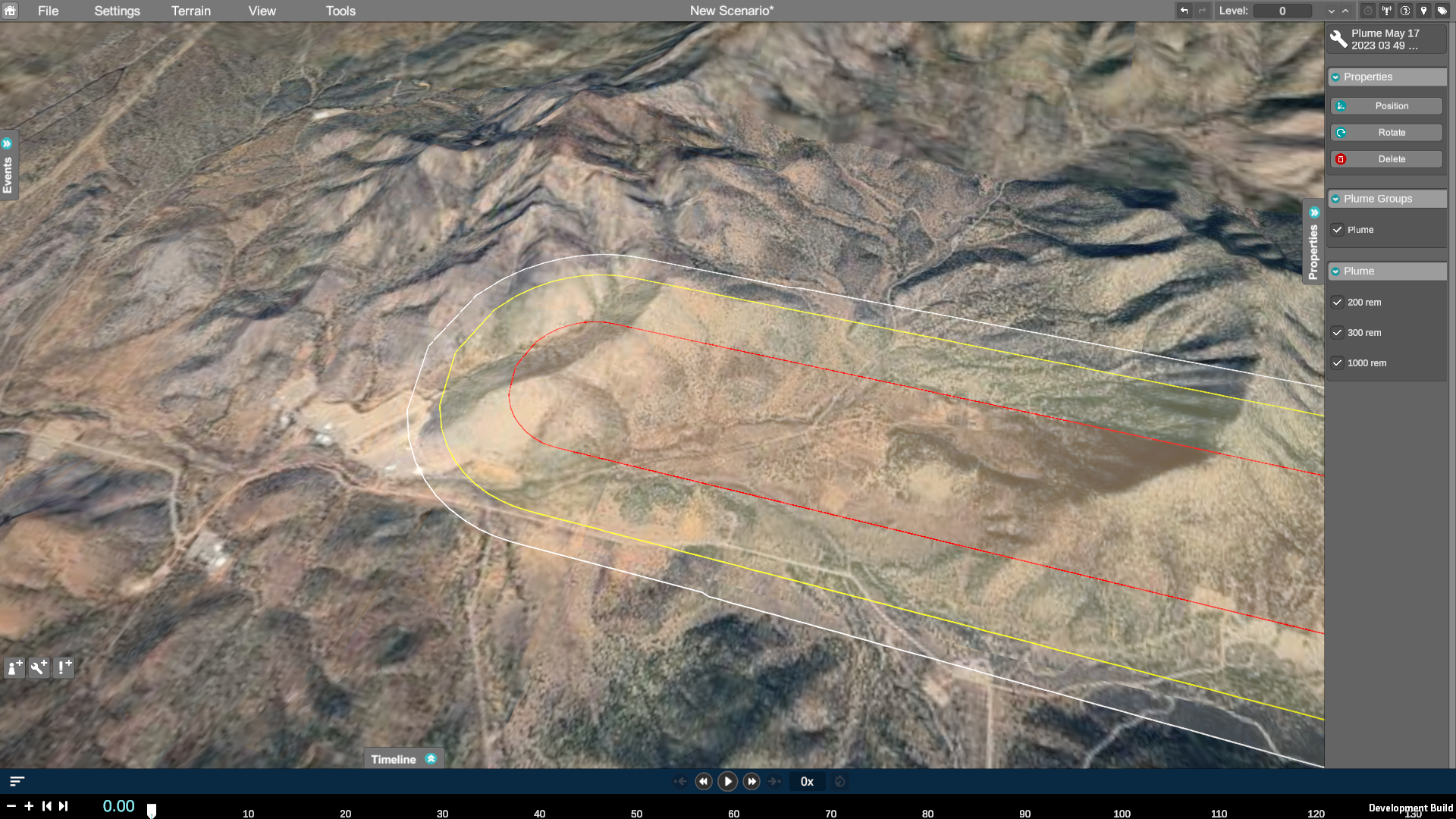Plume Visualization in the Terrain Editor