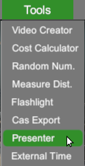 Presenter mode panel
