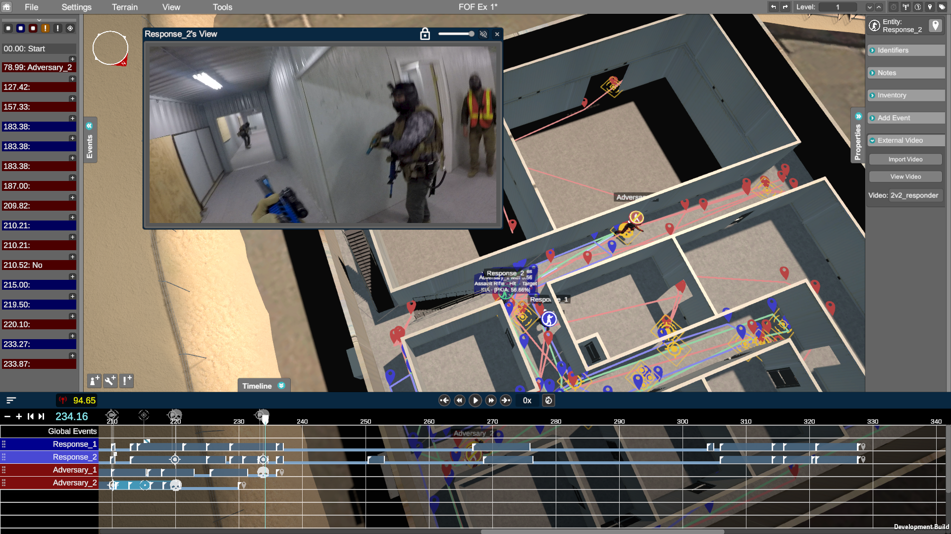 External Video section and playback synchronized with the Timeline